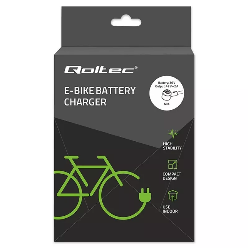 Cargador QOLTEC Mi4 Magnetic TIP para e-bike 36V/42V 2A