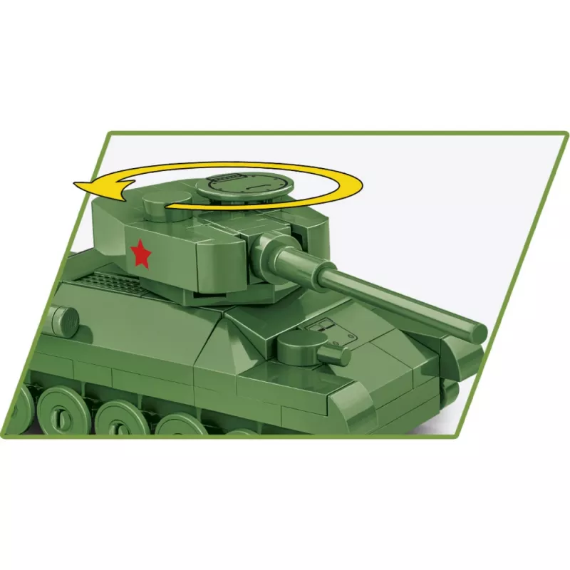 Set de construcción Cobi modelo de tanque T-34-85 — 110 piezas, edad 6+, verde