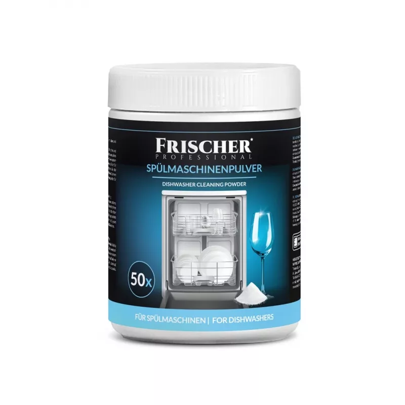 Detergente en polvo para lavavajillas FRISCHER FR00122_1000, 1 kg, para lavavajillas automáticos, bote de plástico