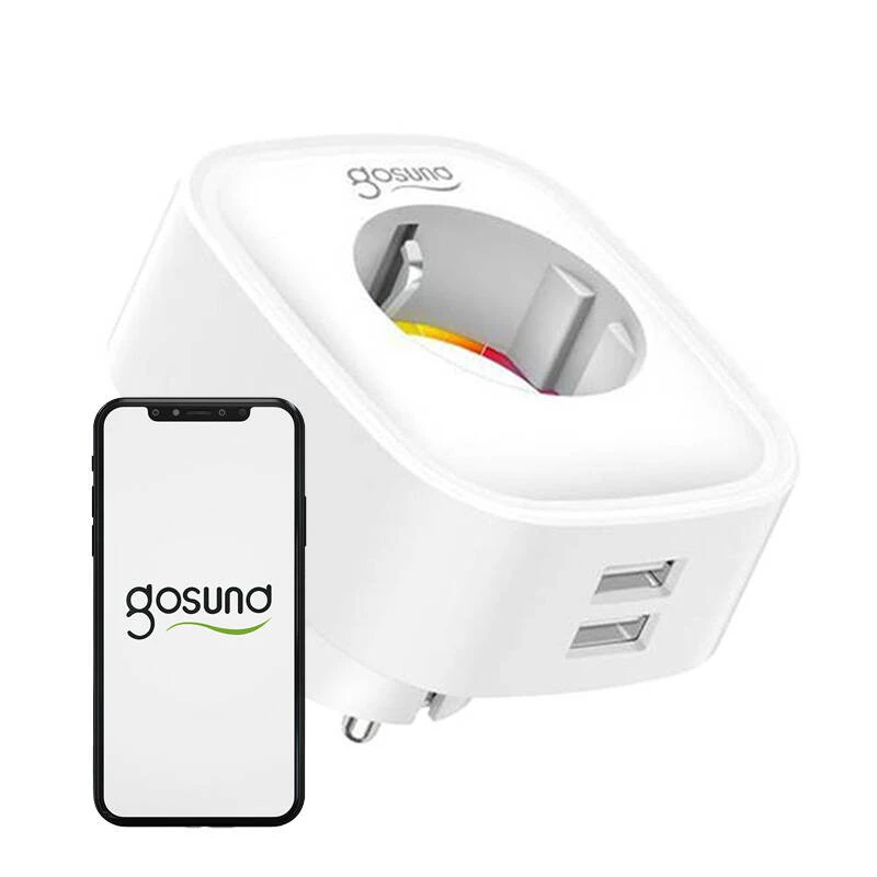 Enchufe inteligente WiFi Gosund SP112 2xUSB, 16A, Tuya