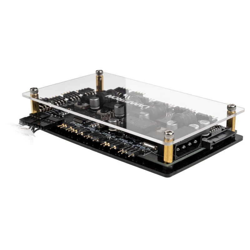 Controlador de ventilador y RGB Lamptron RW460 para sistemas de refrigeración líquida — Negro