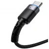 Cable de datos Tellur USB a Type-C LED trenzado de nailon 1,2 m negro