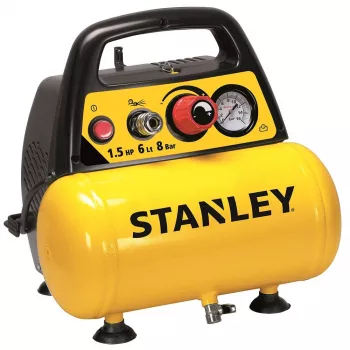Compresor SIN ACEITE 6L+Kit de AIRE COMPRIMIDO Stanley
