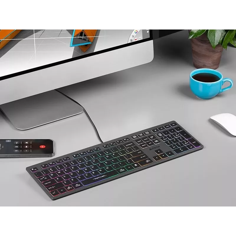 Teclado con cable A4Tech FSTYLER FX60H con retroiluminación neón