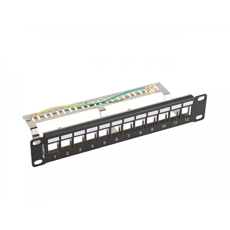 Patch panel LANBERG PPKS-9212-B 12 puertos 1U 10 pulgadas FTP