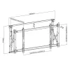 Soporte para videowall de TV MACLEAN MC-845 VESA 600x400mm soporte para pantallas