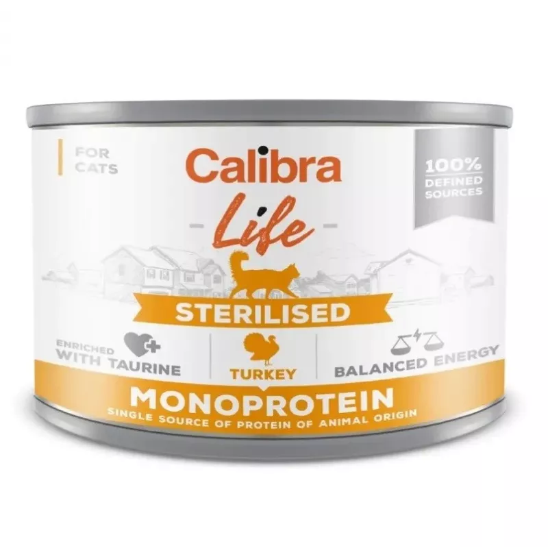 CALIBRA Cat Life Sterilised pavo - Comida húmeda para gatos - 200g
