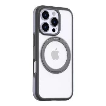 Funda Torras Ostand R Fusion iPhone 16 Pro 15,5 cm gris transparente