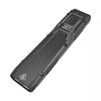 Linterna táctica Nitecore EDC25 — doble LED, 15 lm, carcasa de aluminio, recargable por USB, IP54, resistente a impactos, negra