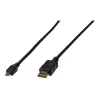 Digitus ASSMANN - Cable HDMI con Ethernet - 19 pin micro HDMI Type D macho a HDMI macho - 1 m - Triple aislamiento - Negro (AK-330115-010-S)