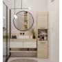 Armario de baño de pie Top e shop S40 SONOMA — marco color roble, de pie, 6 baldas, 400×300×1700 mm