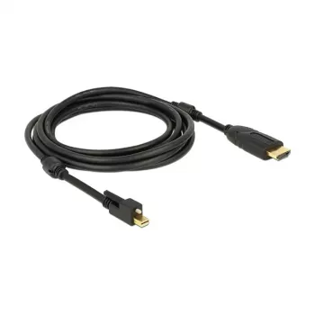 Adaptador de cable de vídeo DeLOCK 83731 Mini DisplayPort a HDMI 3m Negro