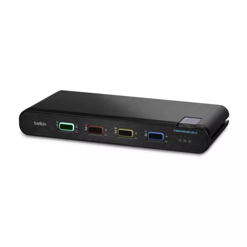 Belkin 4P Sngl Head DP/HDMI a DP/HDMI Video Secure DT KVM Switch PP4.0 (F1DN104KVM-UN-4)