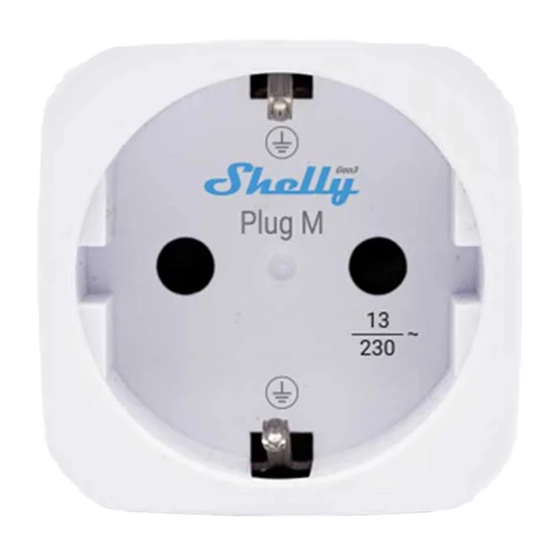 Enchufe inteligente Shelly Plug PM Gen3 Matter 13A, blanco