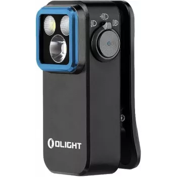 Luz de clip LED olight OCLIP PRO (modelo 12894) con 3 fuentes de luz, negra, multifunción
