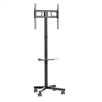 Soporte de suelo para TV Gembird con ruedas (inclinable) para 32–55 pulgadas, VESA 100x100–400x400, carga máx. 30 kg, negro
