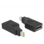 Adaptador Delock Mini DisplayPort 1.2 conector macho > DisplayPort conector hembra 4K 90° en ángulo - Adaptador DisplayPort - Mini DisplayPort (M) en ángulo a DisplayPort (H) en ángulo - Negro (65626)