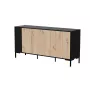 Cómoda Cama Meble MERCI 151 x 40 x 74 cm – negro / roble Artisan, aglomerado