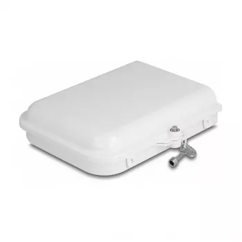 Caja de distribución de fibra óptica DeLOCK 8 puertos impermeable blanca