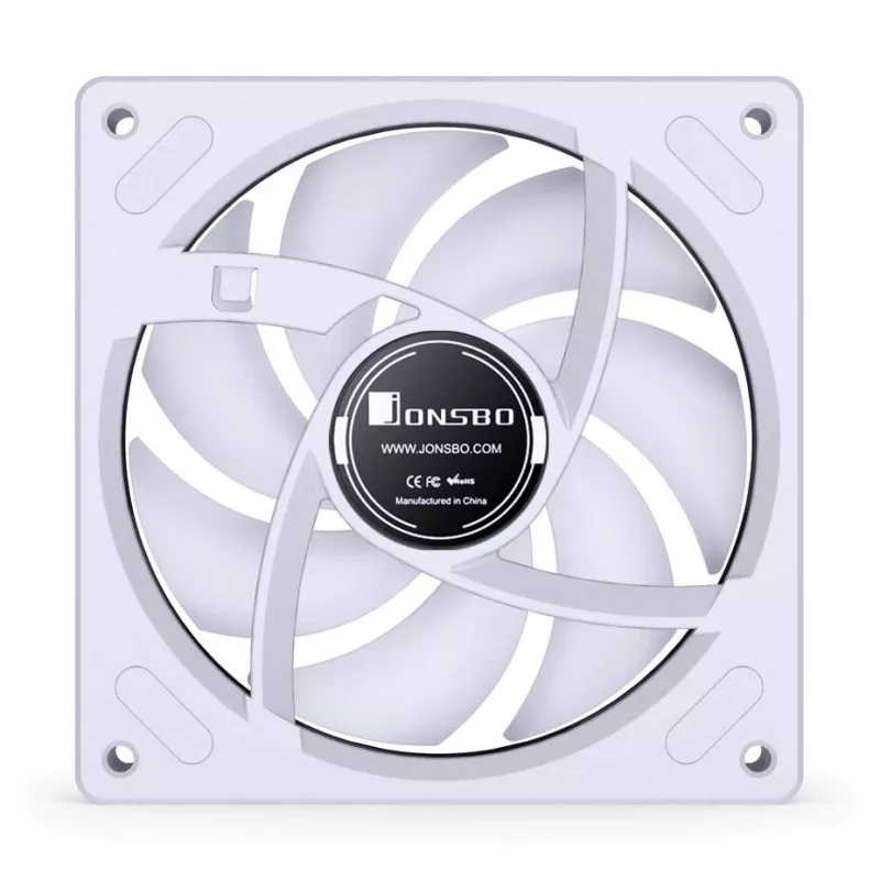 Ventilador de refrigeración Jonsbo ZB-120 Reverse Blade PWM ARGB 120mm blanco, ventilador axial, 120 mm