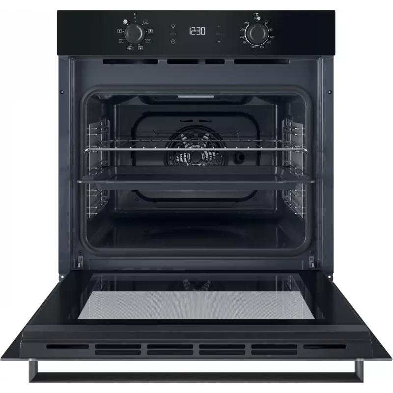 INDESIT Horno | IO K55C B | 71 L | Eléctrico | Catalítico | Electrónico | Altura 59,5 cm | Anchura 59,5 cm | Negro