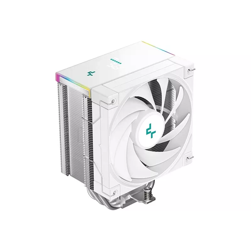 Disipador CPU DeepCool AK500S Digital SE – 5 heatpipes, ventilador FDB de 120 mm, PWM, Multi-LED, blanco, compatible con Intel LGA1150 y zócalos AMD