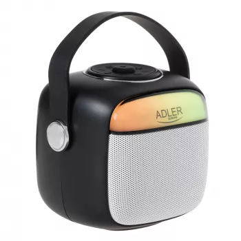 Altavoz mono portátil Adler AD 1199B – inalámbrico, batería integrada, hasta 8 h, botones, negro/gris
