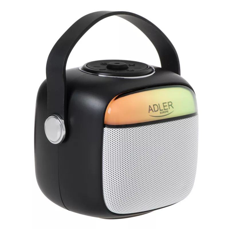 Altavoz mono portátil Adler AD 1199B – inalámbrico, batería integrada, hasta 8 h, botones, negro/gris