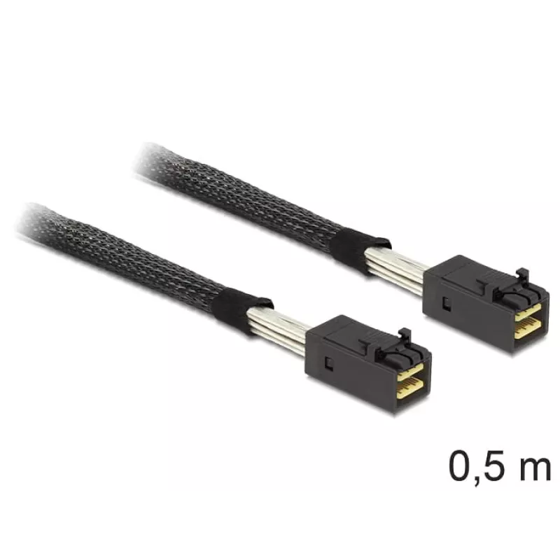 Delock – cable SAS interno – SAS 6Gbit/s – 4x Mini SAS HD (SFF-8643) a 4x Mini SAS HD (SFF-8643) – 50 cm – para ref.: 62703, 62704
