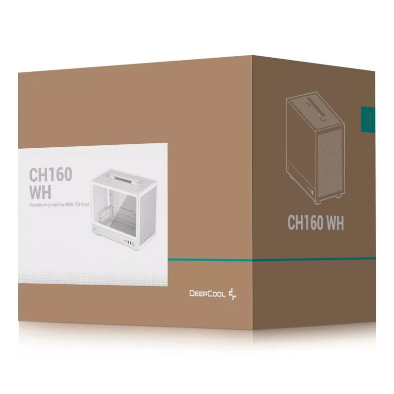 DeepCool CH160 WH Small Form Factor (SFF) blanco