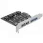 Tarjeta Delock PCI Express x1 a 4 x conector USB Type-A externo SuperSpeed USB