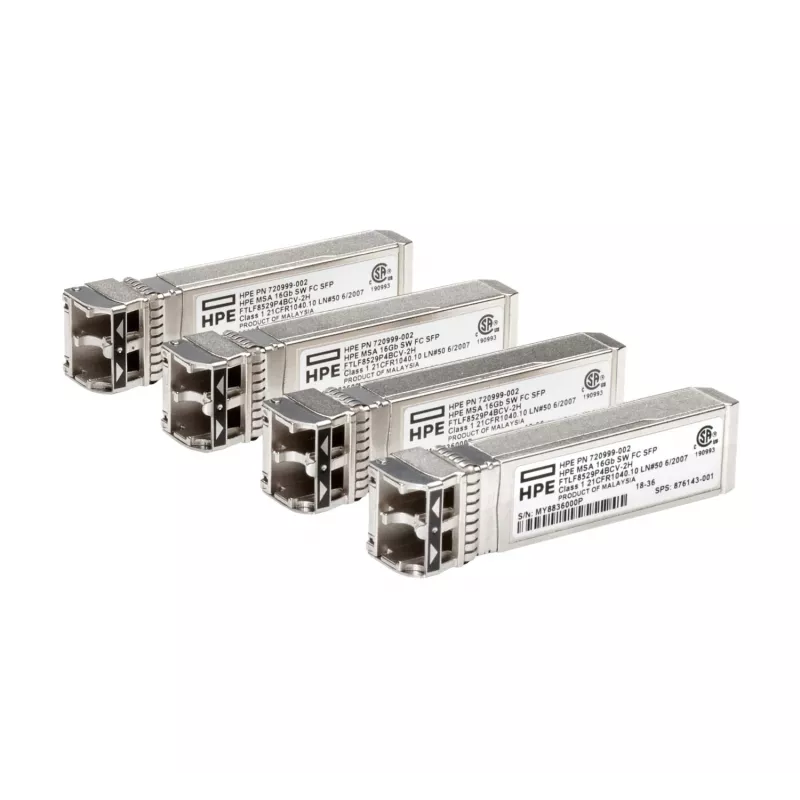 HPE C8R24B módulo transceptor SFP+ Fibre Channel 16 Gb de onda corta, pack de 4