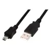 Cable de conexión USB 2.0 Assmann/Digitus A-B, 480Mbit/s, USB A - USB mini B, macho/macho, 1,8m, Negro (AK-300130-018-S)