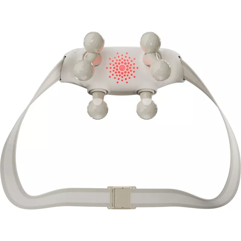 SKG H7 Ultra – Cabezales de masaje grises, masaje combinado, masaje por compresión, masaje amasador, masaje por vibración, cuello, hombros, Gris, Plástico, Botones, Batería