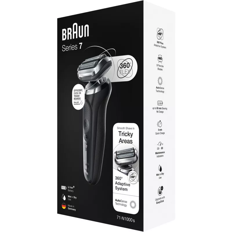 Braun Series 7 71-N1000s Afeitadora de lámina negra