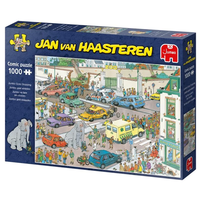 Puzle Jumbo Jan van Haasteren Jumbo geht einkaufen 1000 piezas (20028)