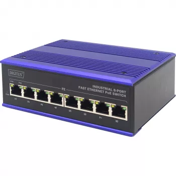 ASSMANN Electronic DN-650108 conmutador de red Fast Ethernet (10/100) Power over Ethernet (PoE) negro, azul