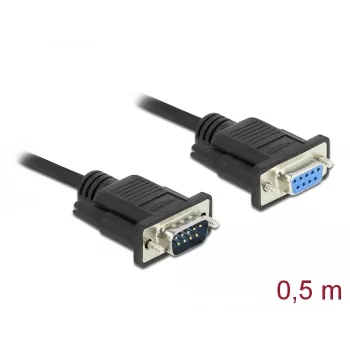 Cable serie DeLOCK 86613 negro 0,5 m RS-232