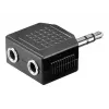 Goobay | Adaptador AUX para auriculares; jack 3,5 mm 1 a 2