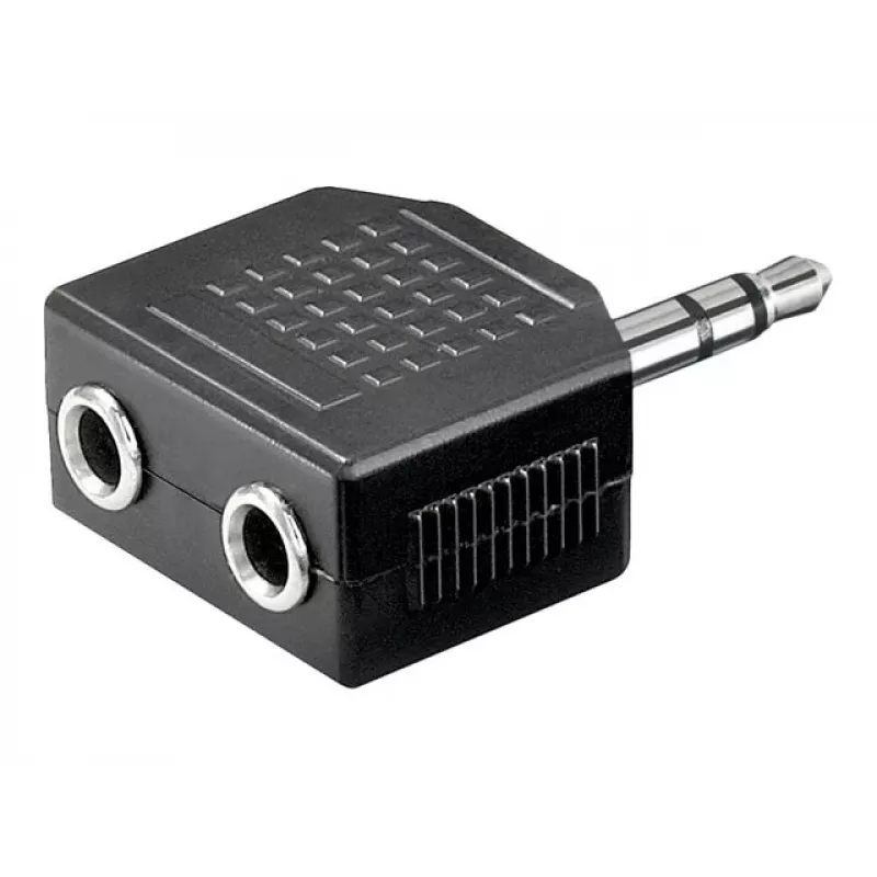 Goobay | Adaptador AUX para auriculares; jack 3,5 mm 1 a 2