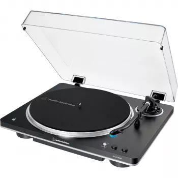 AT-LP70XBTBS, tocadiscos Negro/Plata, preamplificador fonográfico integrado, Bluetooth, totalmente automático, transmisión por correa