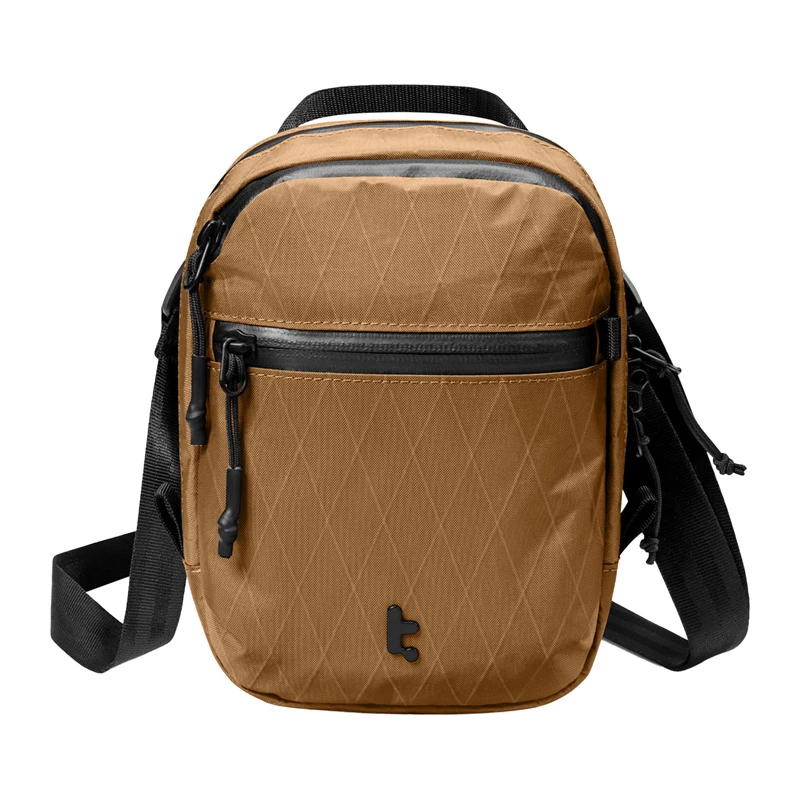 Bolsa de viaje Tomtoc Aviator-T37 con correa de hombro, tejido X-Pac, marrón
