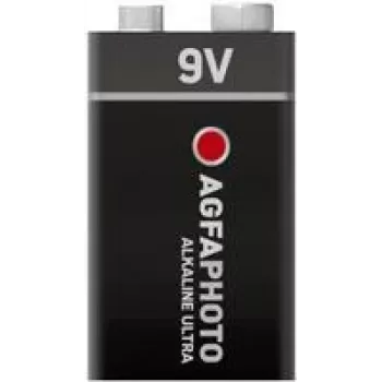 AgfaPhoto Ultra 6LR61 9 V Pila de bloque alcalina de manganeso 9 V 1 unidad (110-851808)
