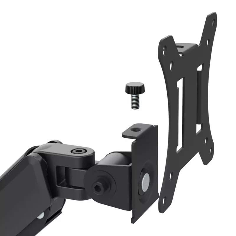 Soporte Maclean para 2 monitores, resorte de gas, 17-32, 2-10 kg, negro, MC-134