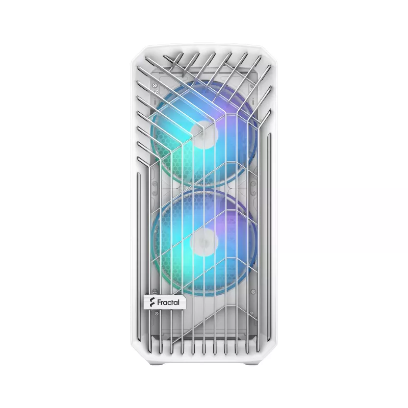 Caja PC Fractal Design Torrent White – compatible con ATX, EATX, microATX, ITX; 2 ventiladores frontales de 180 mm; bahías de 2,5