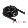 Tubo espiral flexible DeLOCK 2 m x 16 mm negro polietileno