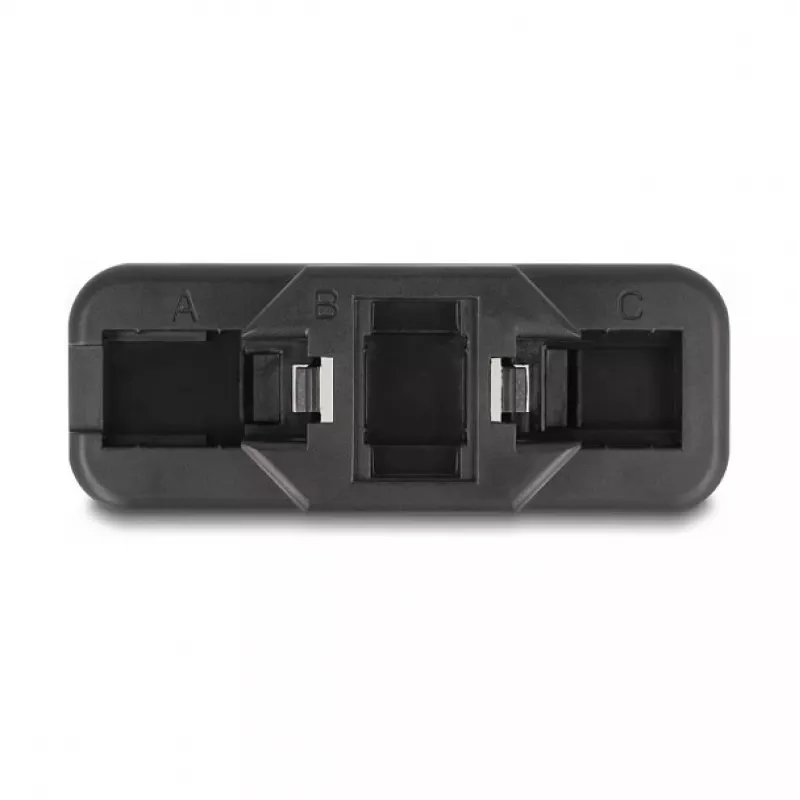 DeLOCK Keystone LSA set RJ45 RJ11 Cat.6 negro soporte con clip