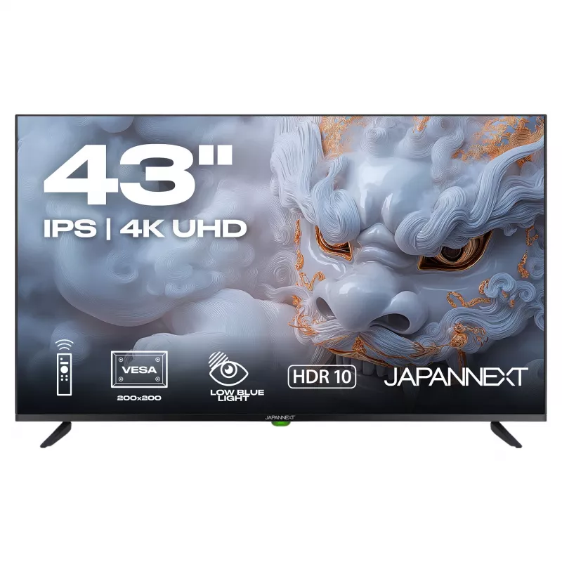 109,2cm/43 (3840x2160) JAPANNEXT JN-IPS430UHD60F 16:9 IPS 60Hz HDMI USB WLAN Altavoces Negro
