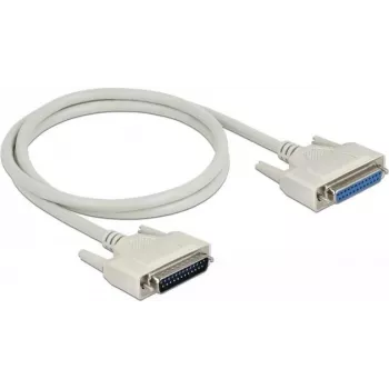 Cable serie DeLOCK 83205 beige 1 m D-Sub 25 pines