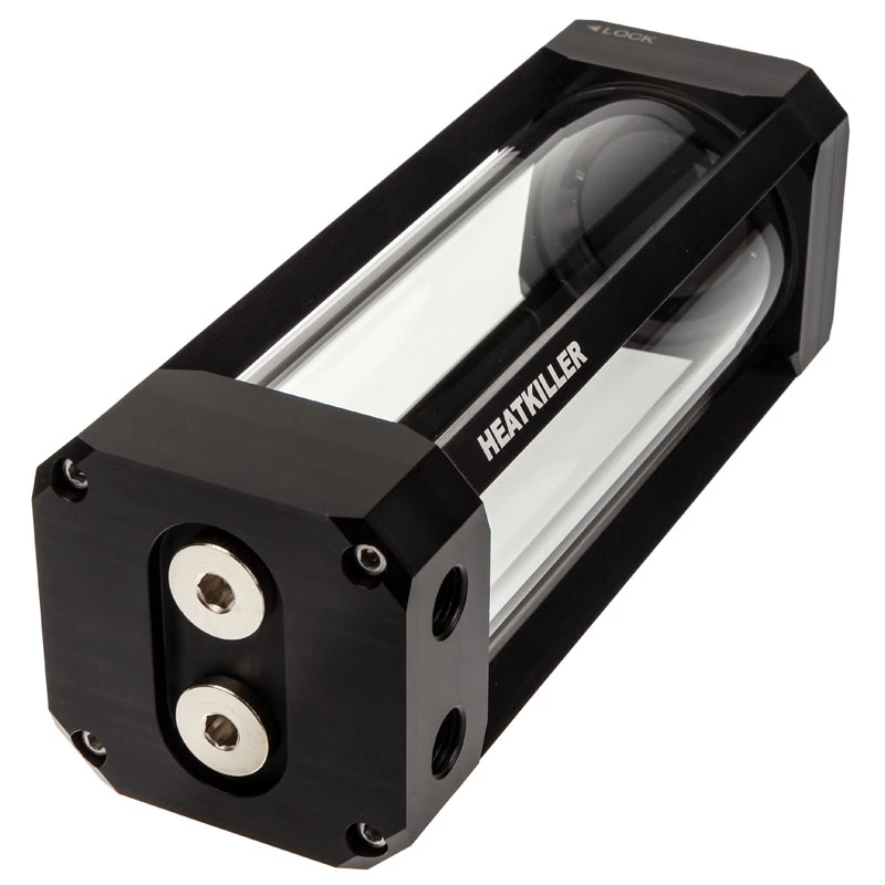 Depósito de compensación de refrigeración líquida Watercool Heatkiller 0,375 L negro/transparente 70×70×198,5 mm